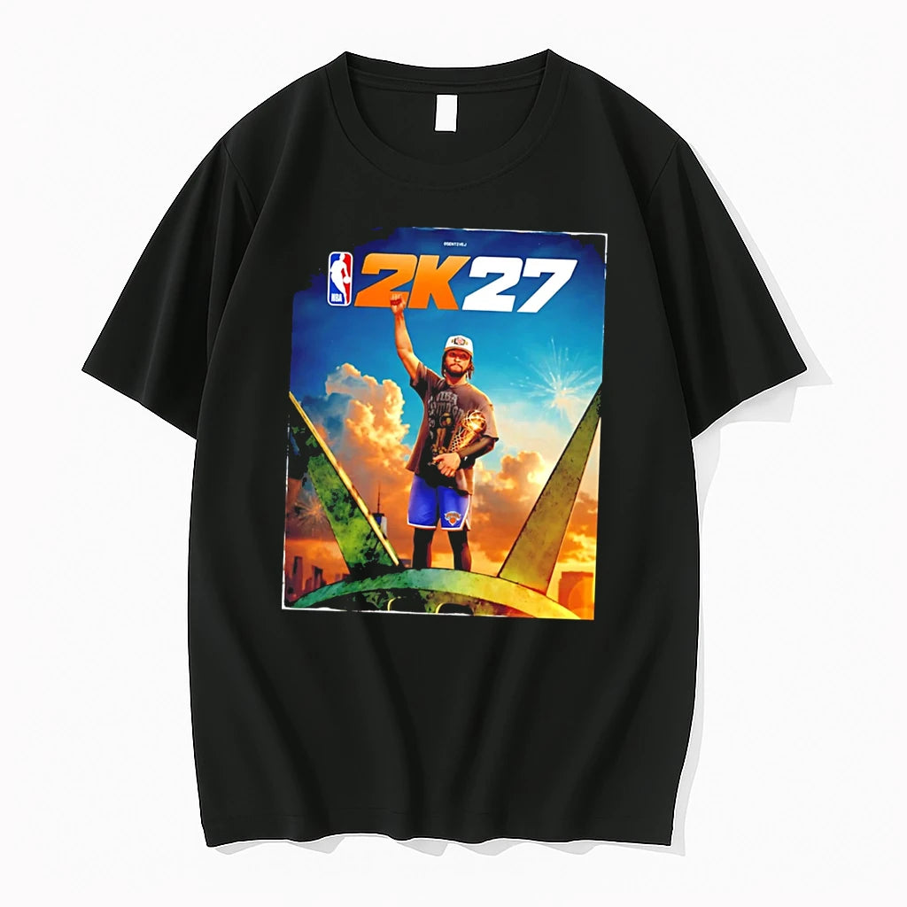 Officials Jalen Brunson New York Knicks Nba 2k27 Champion Concept Tee Premium T Shirt