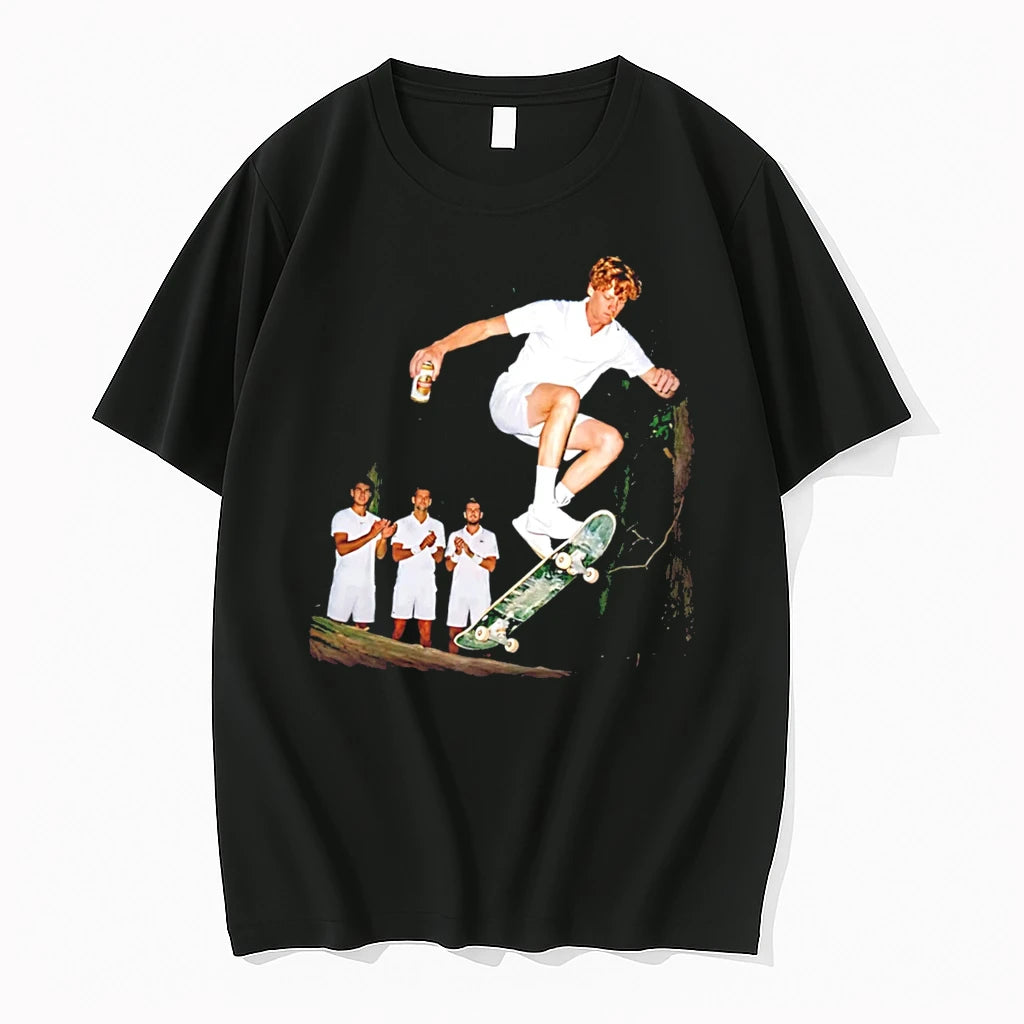 Officials Jannik Sinner Wimbledon Skateboarder Tennis Tee Premium T Shirt