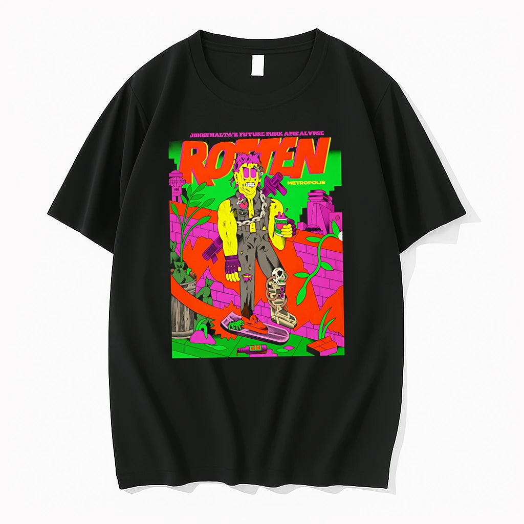 Officials Johnfmaltas Future Punk Apocalypse Rotten Metropolis Character Premium T Shirt