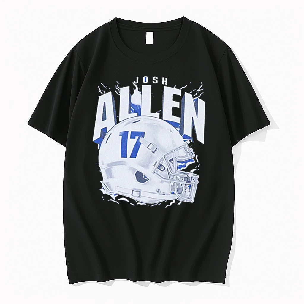 Officials Josh Allen 17 Buffalo Bills Nfl Football Helmet Tee Premium T Shirt
