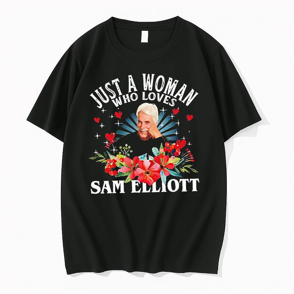 Officials Just A Woman Who Loves Sam Elliott Actor Tee Premium T Shirt