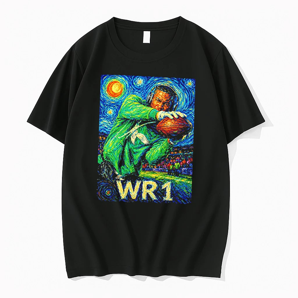 Officials Justin Jefferson Wr1 Starry Night Minnesota Vikings Tee Premium T Shirt