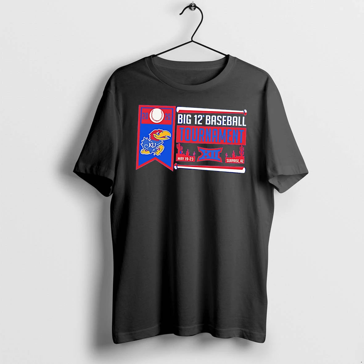 Officials Kansas Jayhawks 2026 Big 12 Baseball Tournament Participant Tee Premium T Shirt