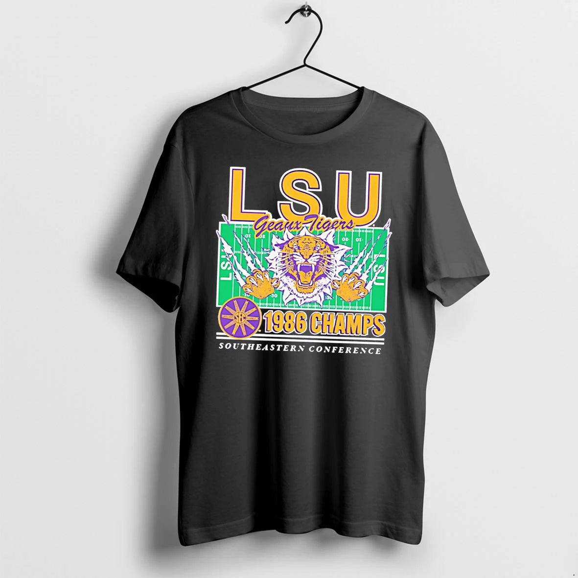 Officials Lsu Football 1986 Sec Champions Stadium Vintage Tee Premium T Shirt