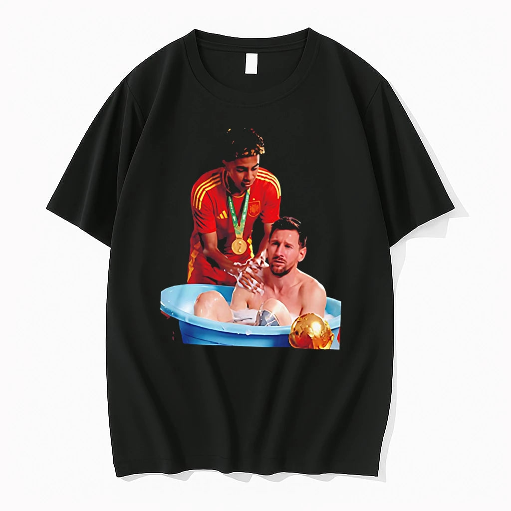 Officials Lamine Yamal Win World Cup 2026 And Messi Cry Tee Premium T Shirt