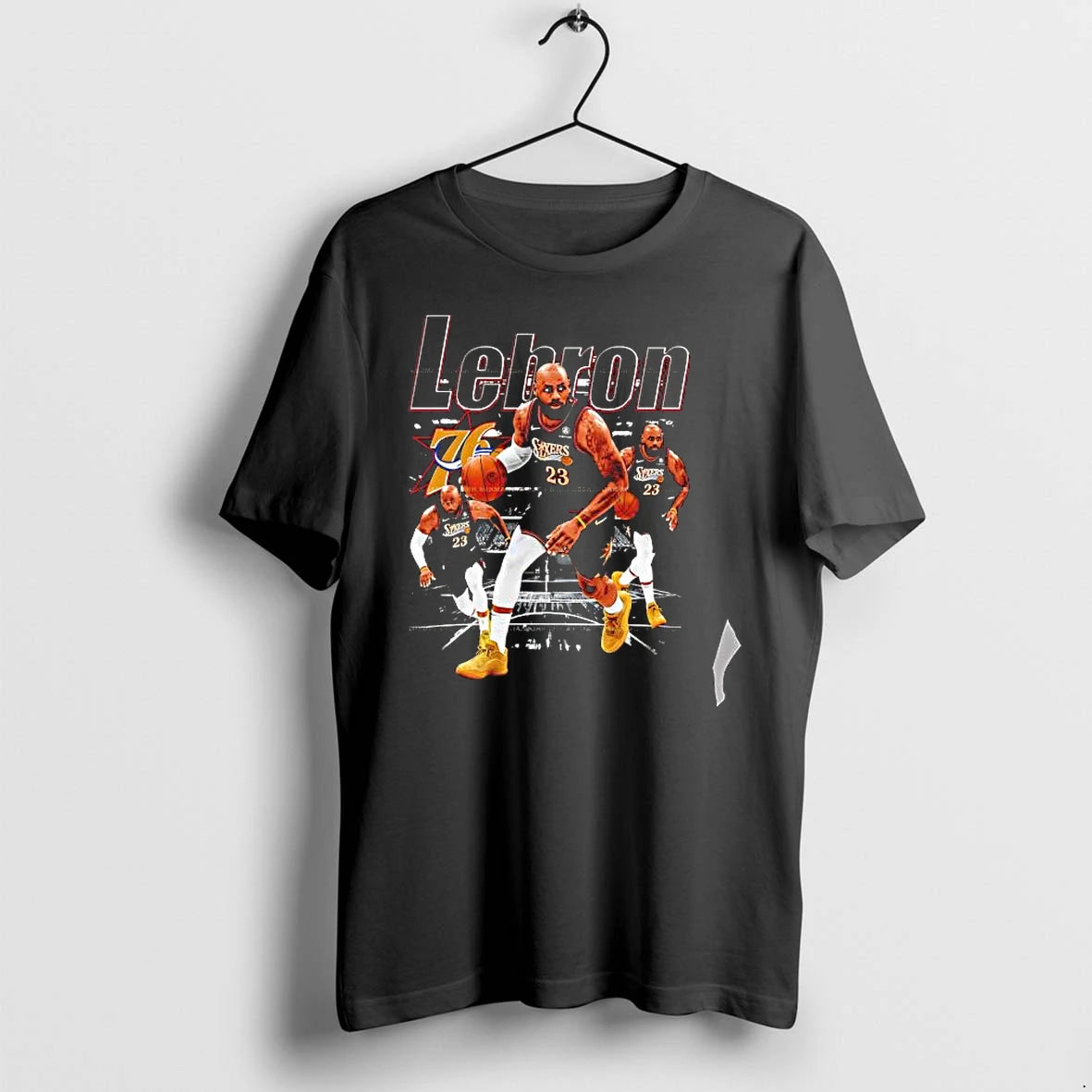 Officials Lebron James Philadelphia 76ers Lebron 76 Graphic Premium T Shirt