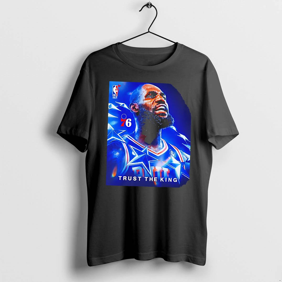 Officials Lebron James Philadelphia 76ers Trust The King Tee Premium T Shirt