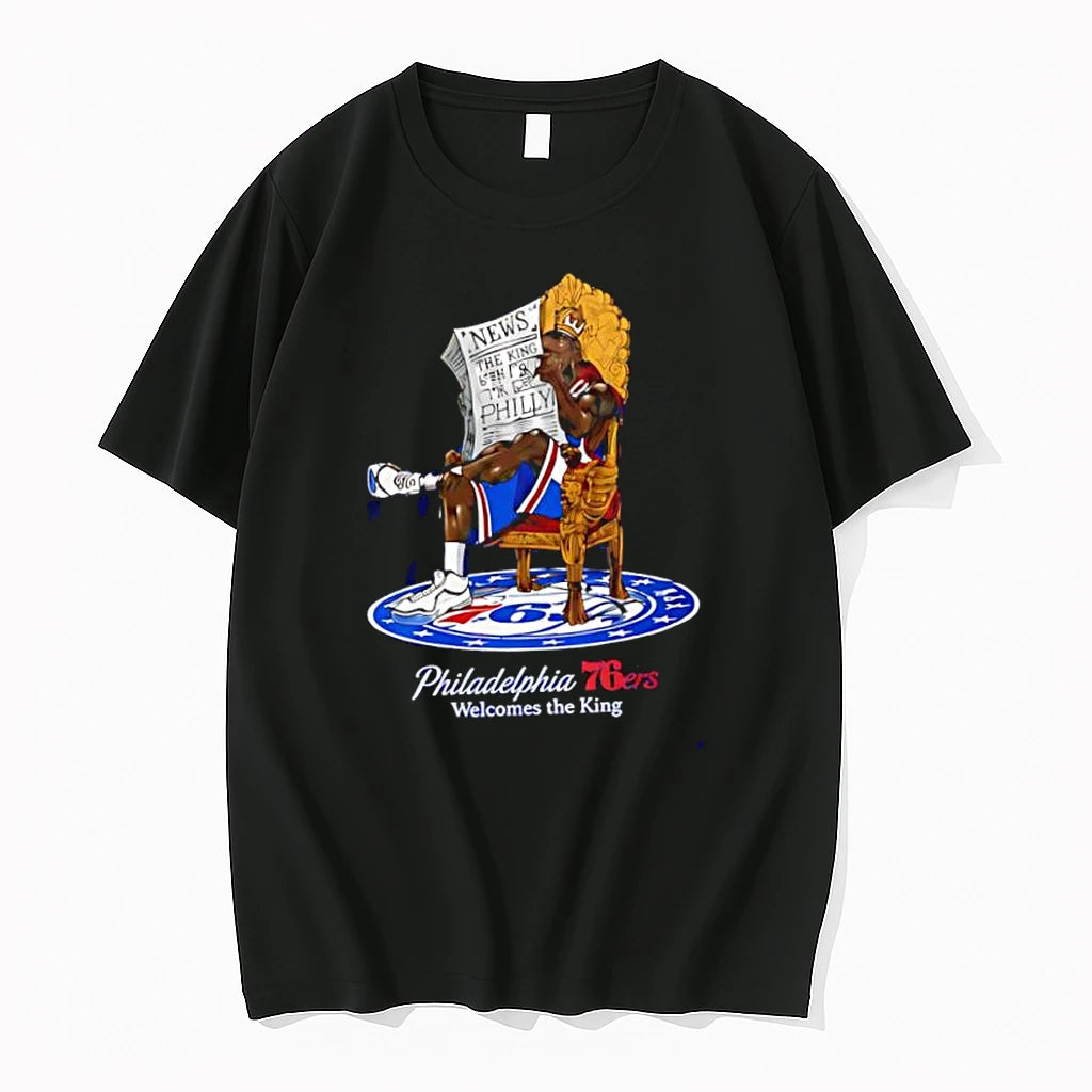 Officials Lebron James Philadelphia 76ers Welcomes The King Premium T Shirt