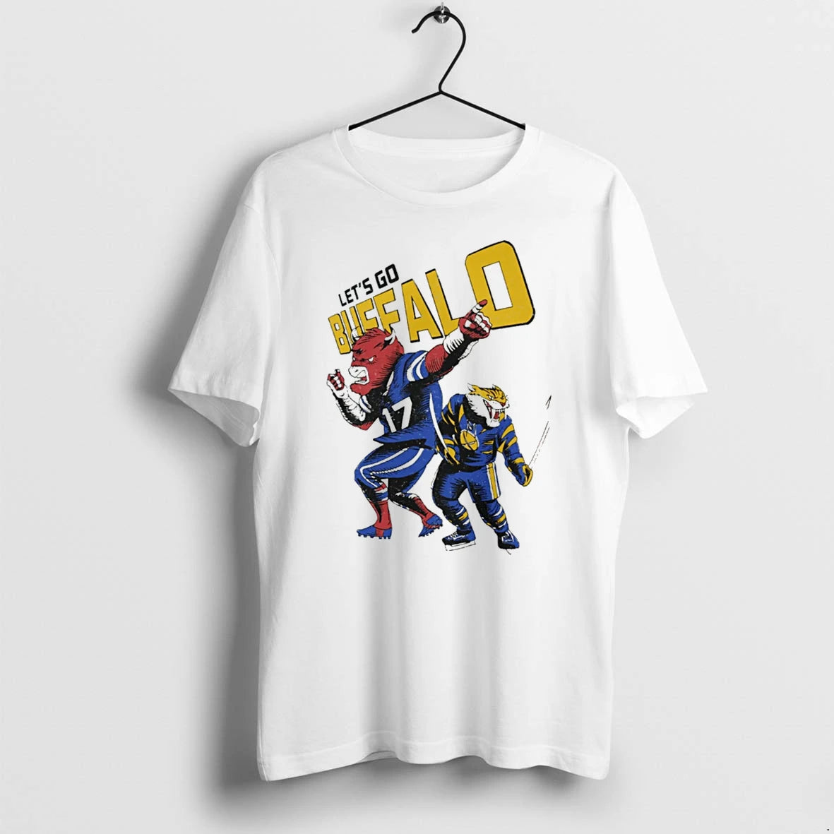 Officials Lets Go Buffalo 17 Mascot Mashup Josh Allen Tee Premium T Shirt