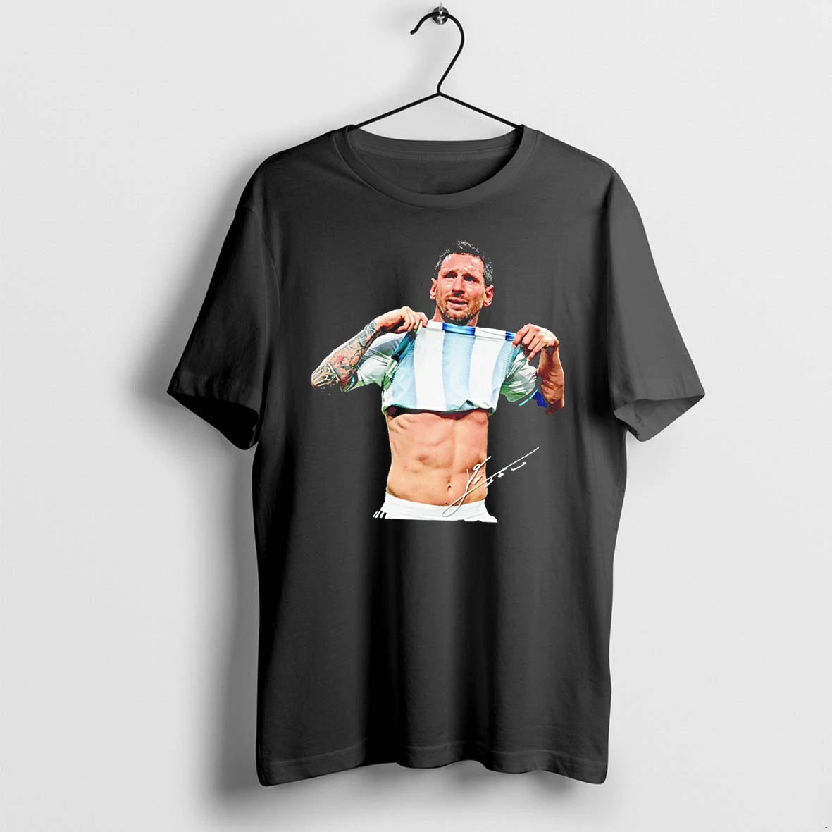 Officials Lionel Messi Argentina National Team Signature Retro Tee Premium T Shirt