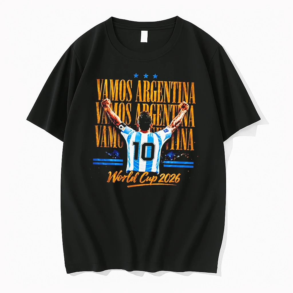 Officials Lionel Messi Argentina No 10 Vamos Argentina World Cup 2026 Tee