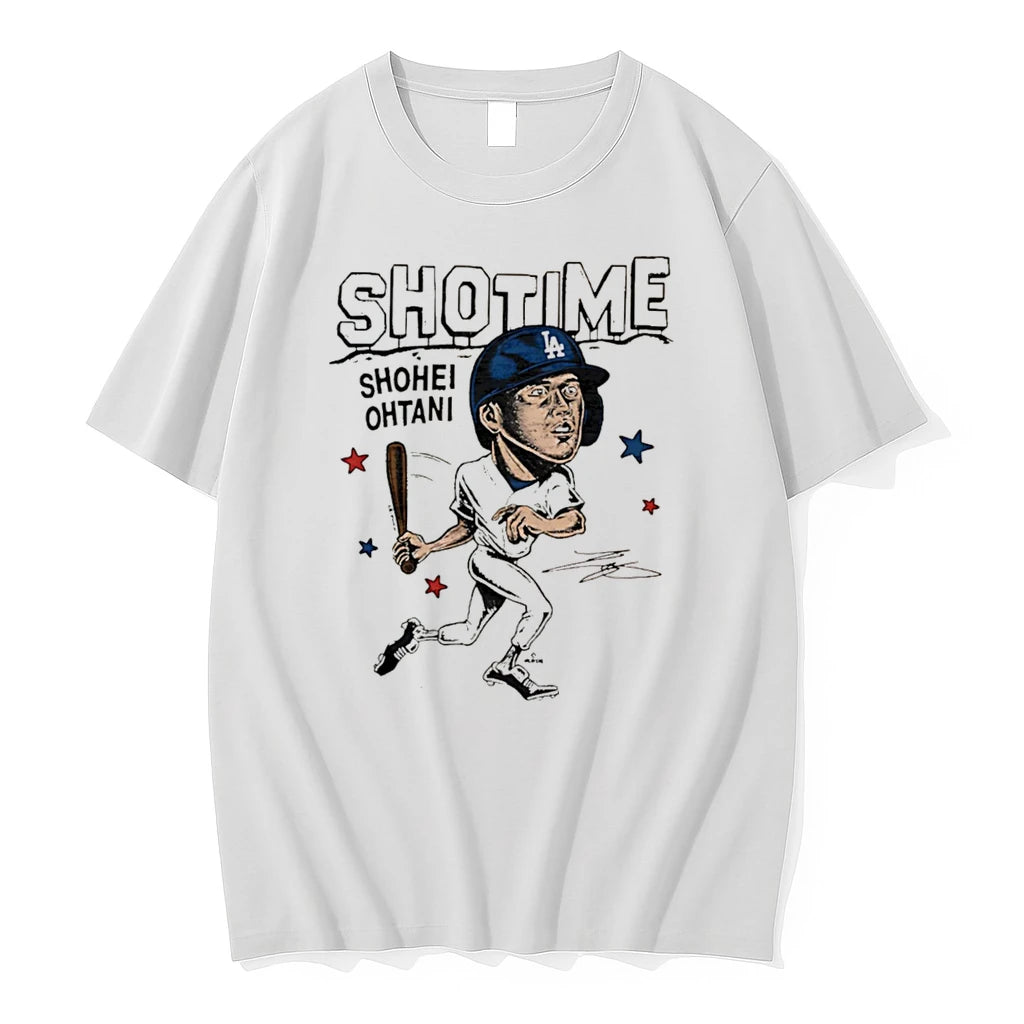 Officials Los Angeles Dodgers Shohei Ohtani Caricature Tri Blend Tee Premium T Shirt