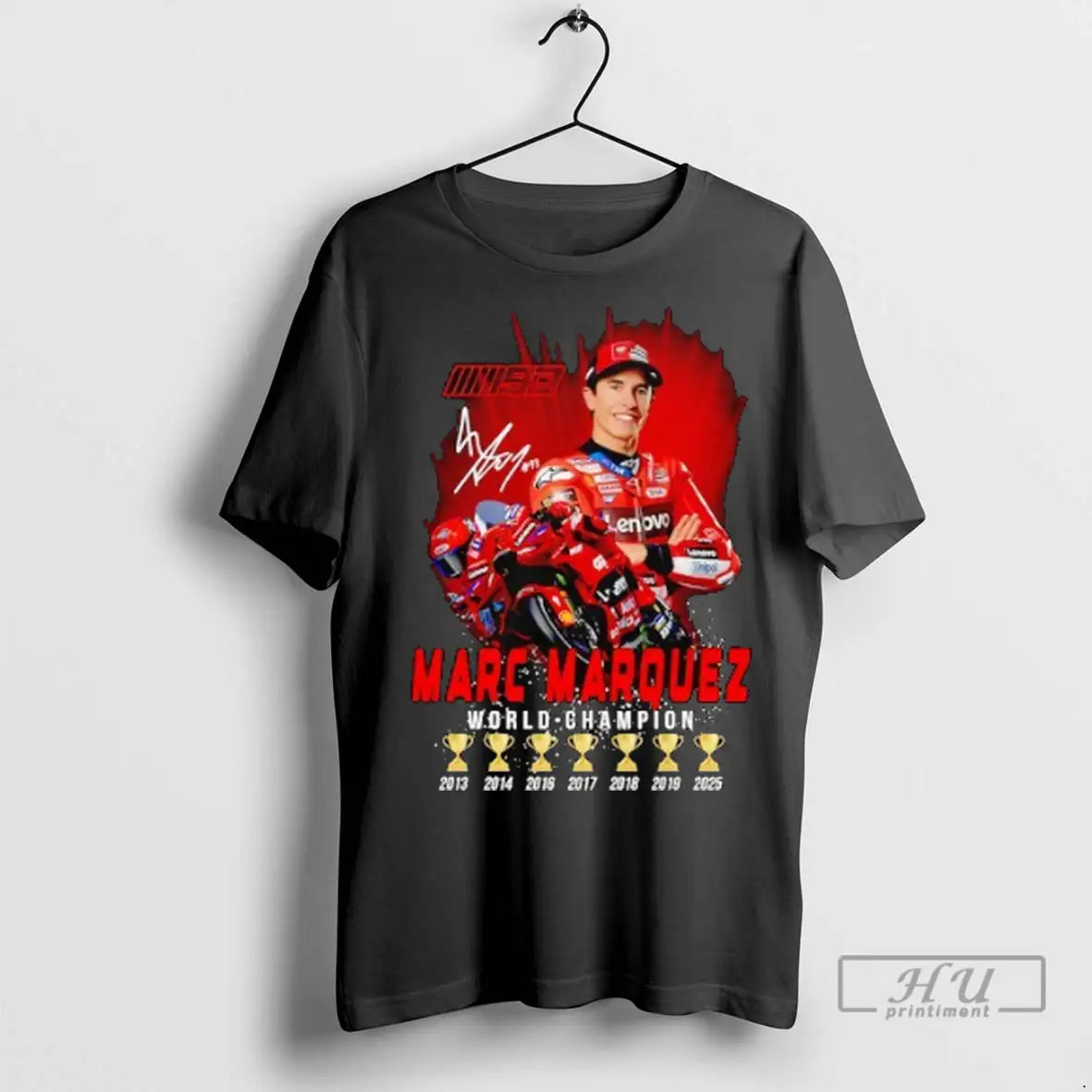 Officials Marc Marquez Racing World Champion 2025 Signature T Shirts