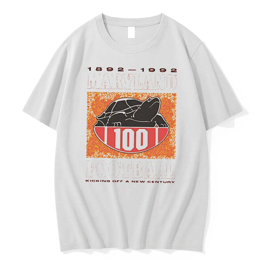 Officials Maryland Football 1892 1992 Kicking Off A New Century Centennial Tee