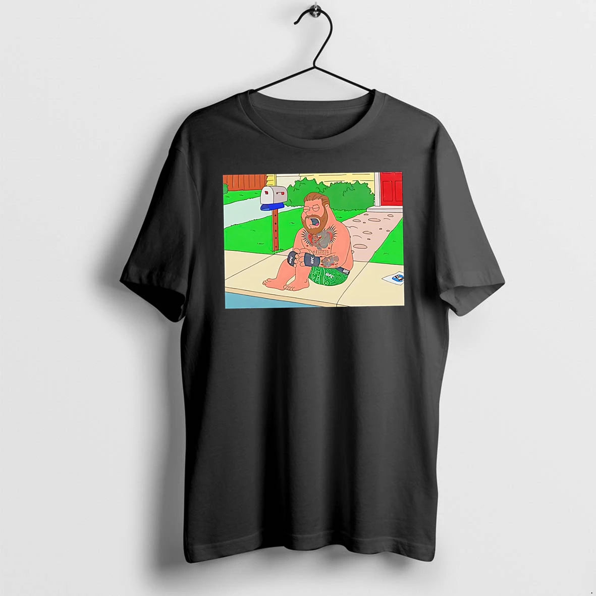 Officials Mcgregor Family Guy Peter Griffin Sitting On Sidewalk Premium T Shirt