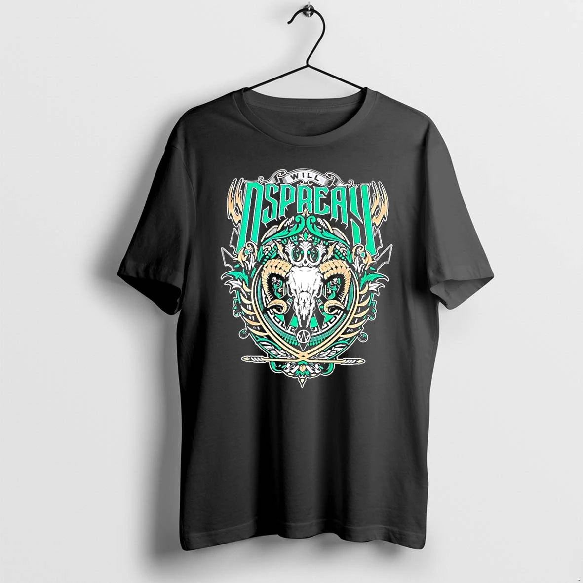 Officials Merchandise Will Ospreay Ram Skull Crest Black Premium T Shirt