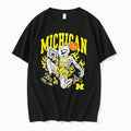 Officials Michigan Wolverines Mens Basketball Skeleton 25 Player Black Premium T Shirt
