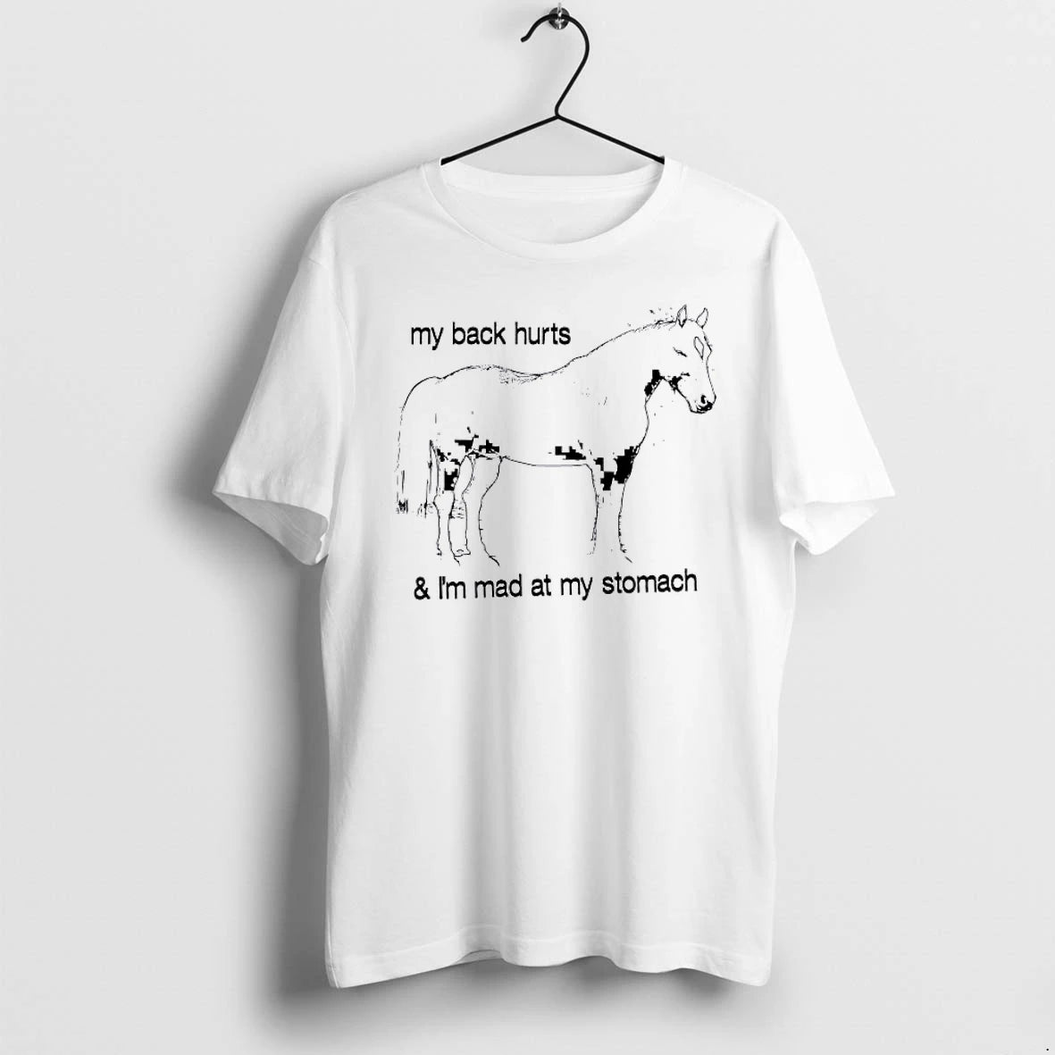 Officials My Back Hurts And Im Mad At My Stomach Horse Premium T Shirt
