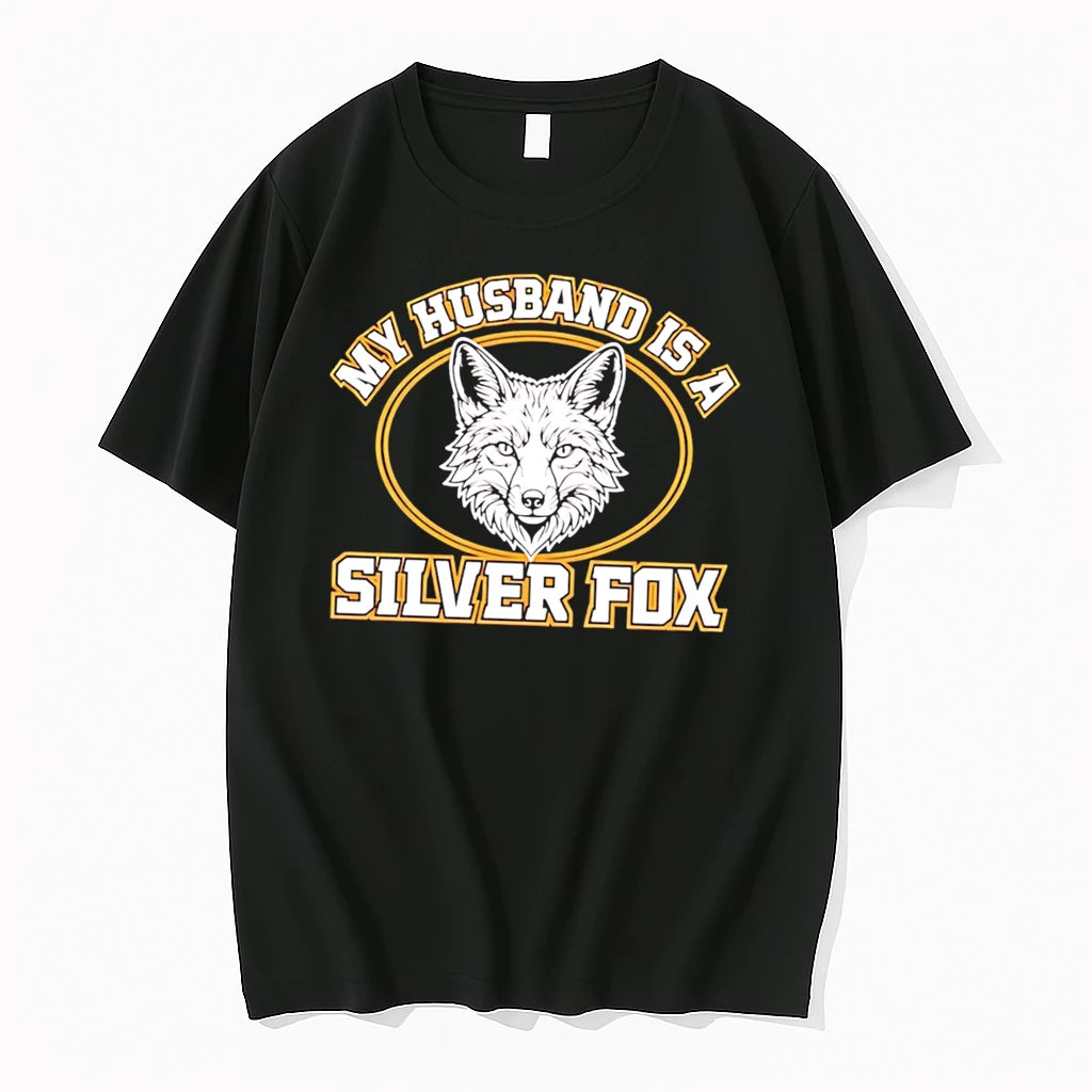 Officials My Husband Is A Silver Fox Funny Gift For Wife Tee