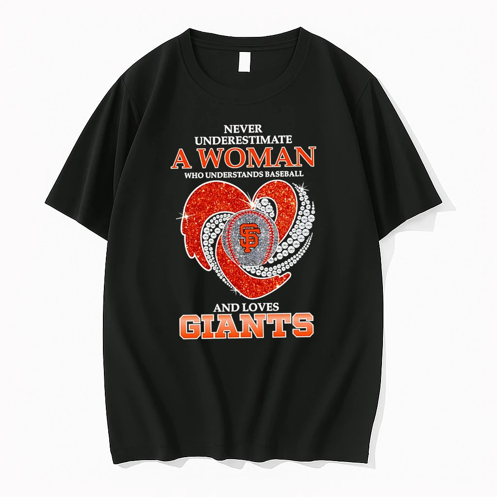 Officials Never Underestimate A Woman Who Understands Baseball And Loves Giants Premium T Shirt