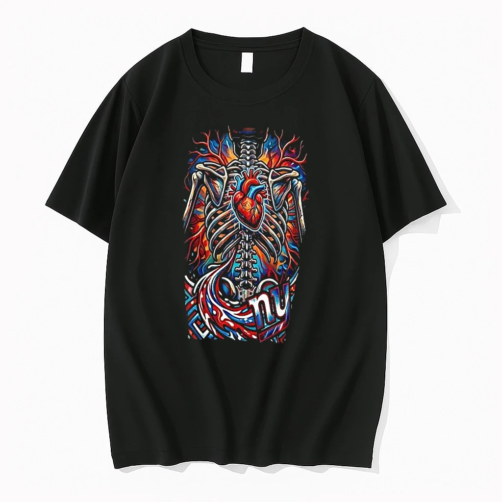 Officials New York Giants Runs In My Blood Mascot Skeleton Black Mens