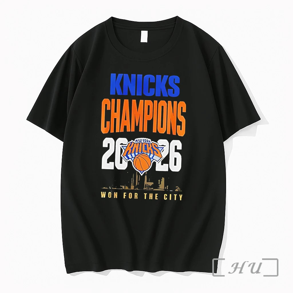 Officials New York Knicks 2026 Champions Won For The City Graphic Tee Premium T Shirts