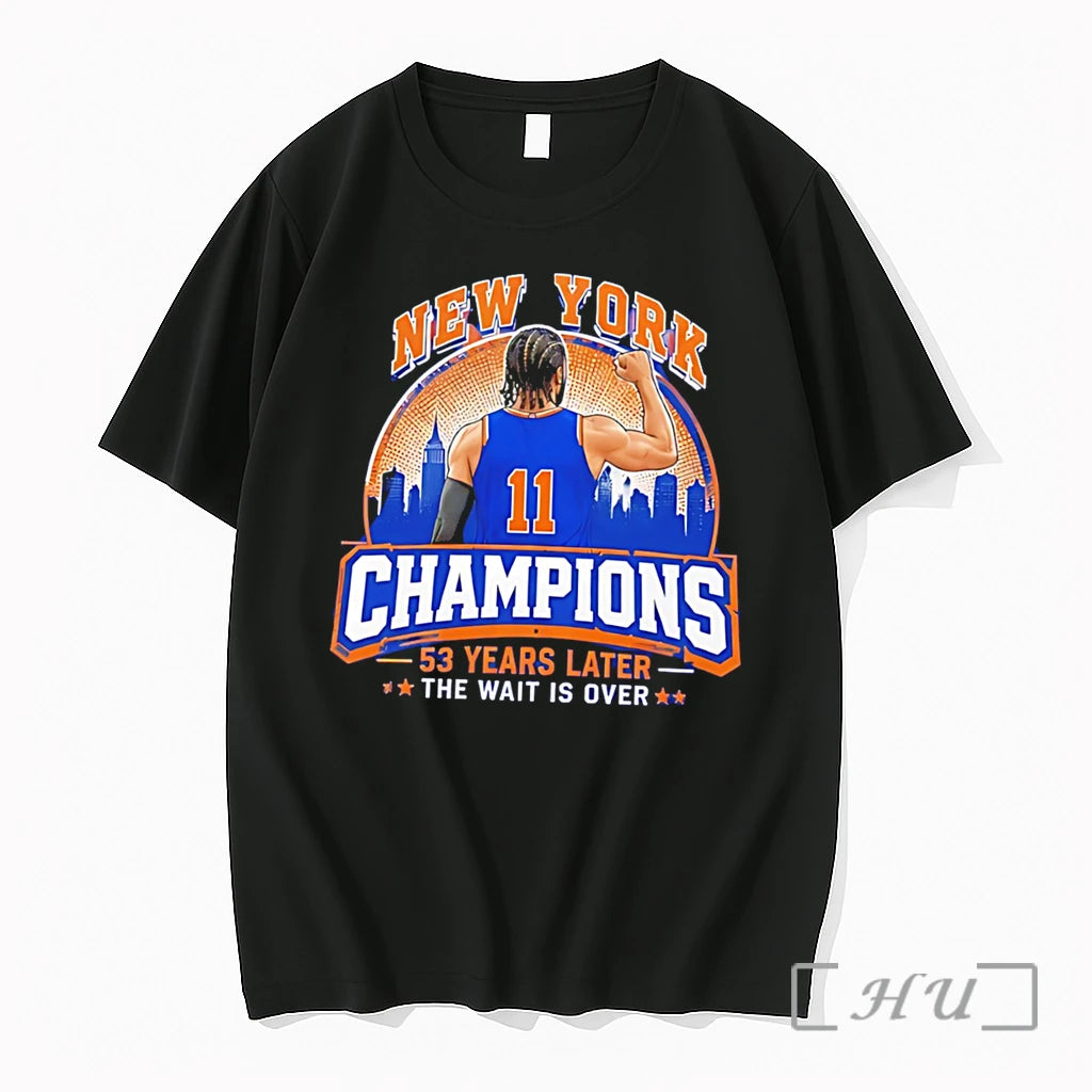 Officials New York Knicks Champions 53 Years Later The Wait Is Over Graphic Tee Premium