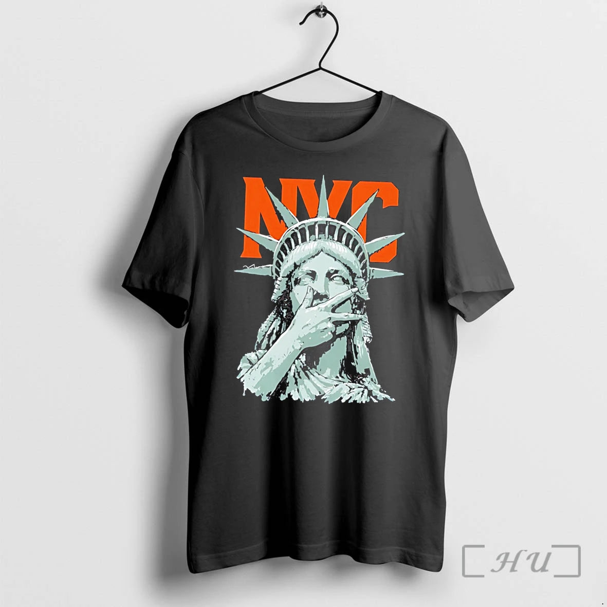 Officials New York Knicks City Statue Of Liberty Brunson Hand Gesture Graphic Tee Premium