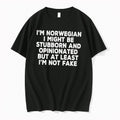 Officials Norwegian Stubborn Opinionated Not Fake Identity Pride Slogan Black Premium T Shirt