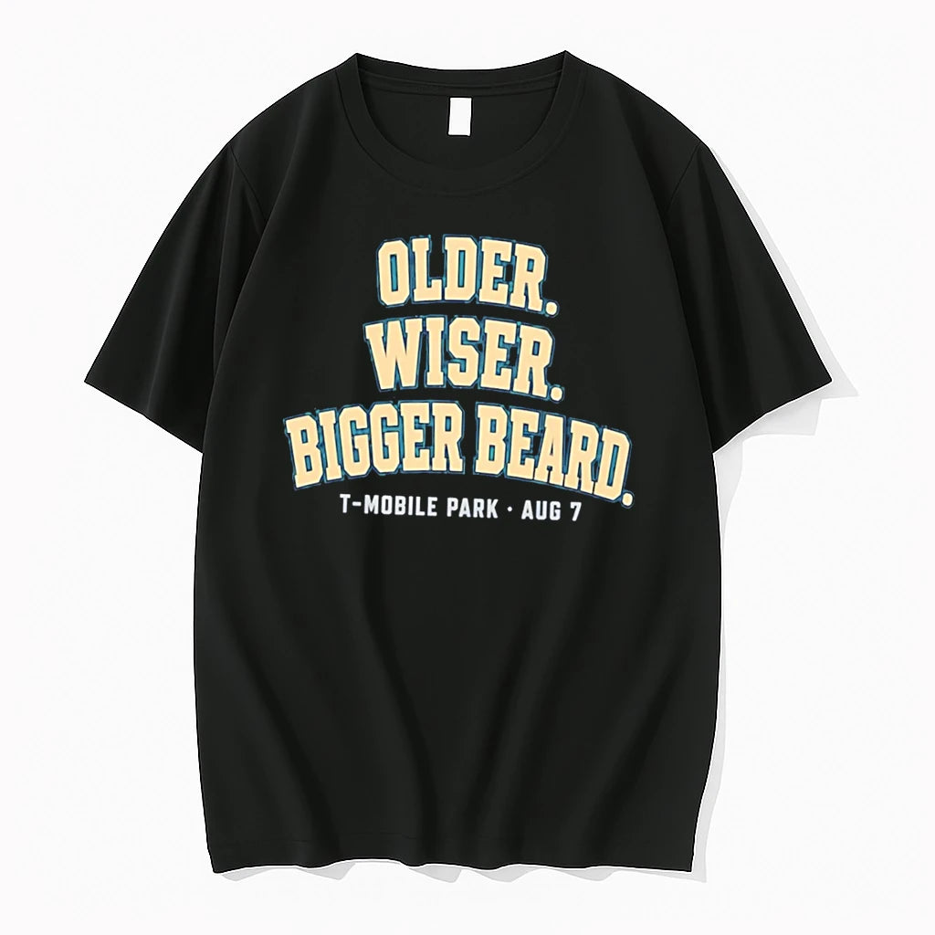 Officials Older Wiser Bigger Beard T Mobile Park Seattle Mariners Tee Premium T Shirt