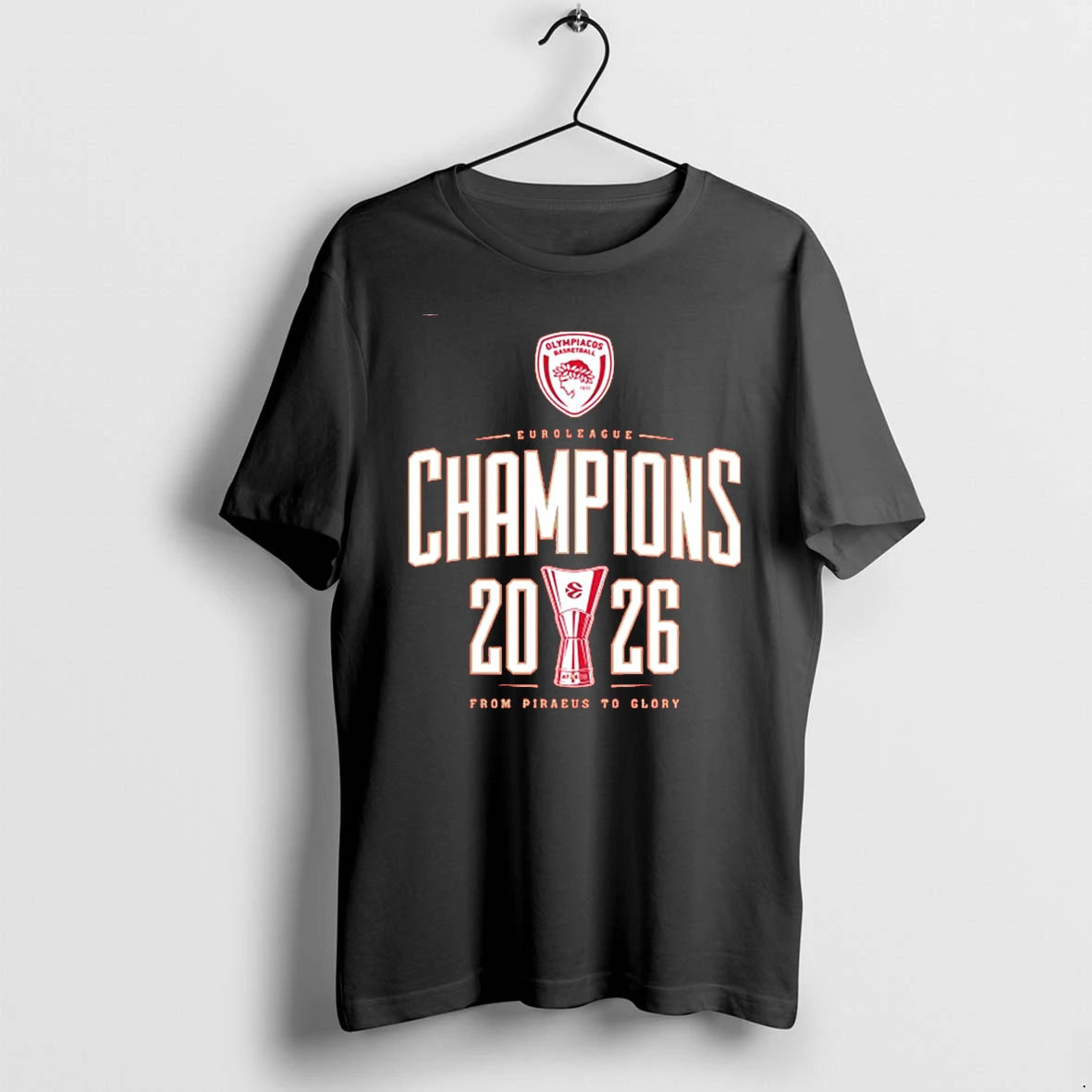 Officials Olympiacos B C Euroleague Champions 2026 1 Premium T Shirt