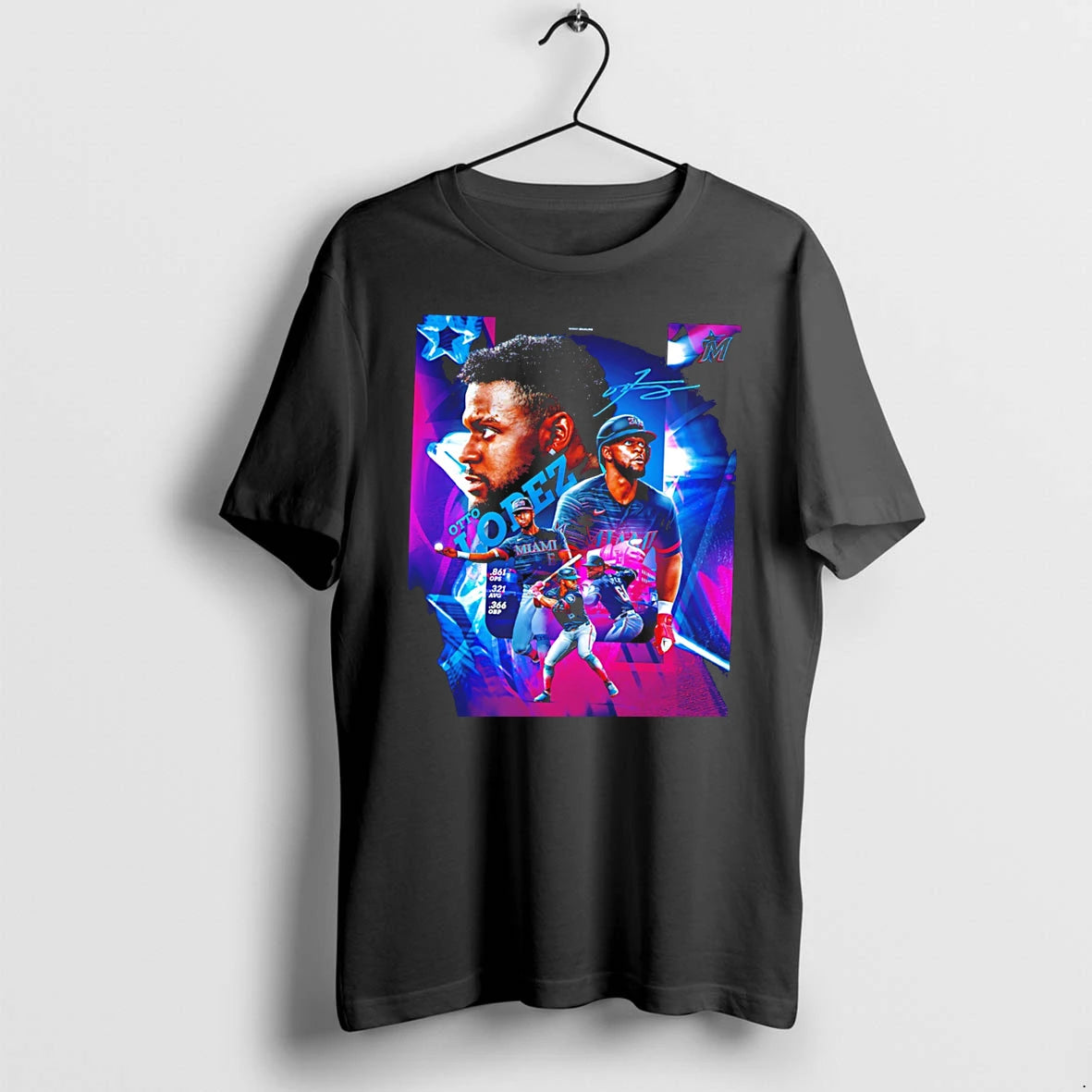 Officials Otto Lopez Miami Marlins Signature Mlb Baseball Tee Premium T Shirt