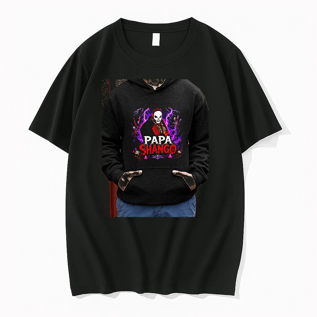 Officials Papa Shango World Wrestling Federation Papa Shango Lightning Voodoo Occult Premium T Shirt