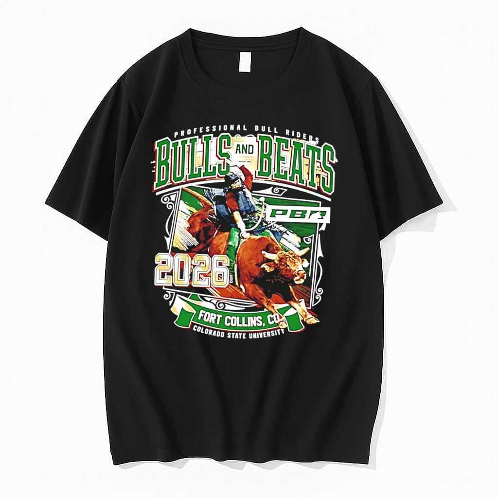 Officials Professional Bull Riders Bulls And Beats 2026 Colorado State University Tee