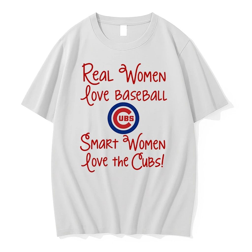 Officials Real Women Love Baseball Smart Women Love The Chicago Cubs Tee