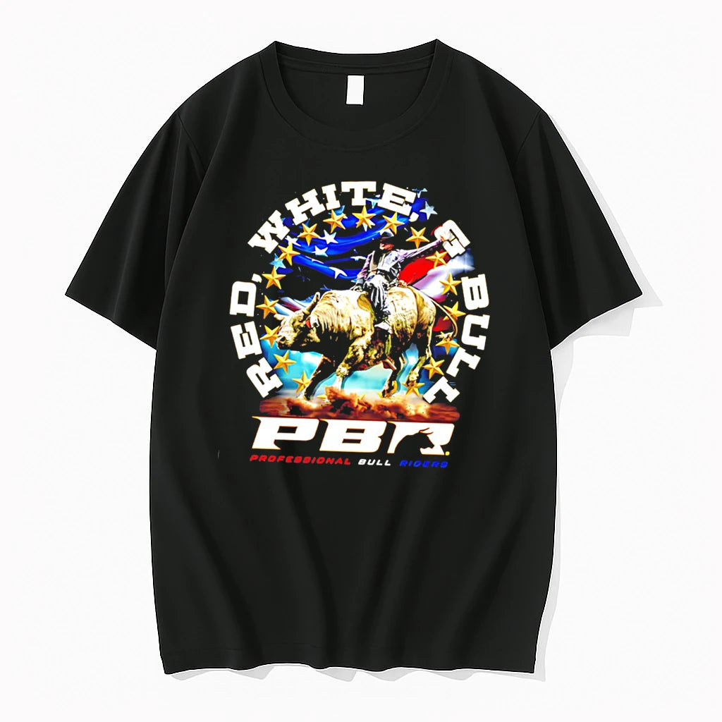 Officials Red White Bull Pbr Professional Bull Riders Tee Premium T Shirt