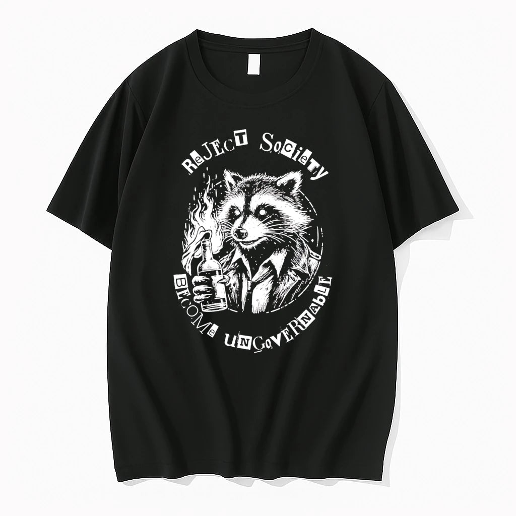 Officials Reject Society Become Ungovernable Raccoon Molotov Cocktail Tee Premium T Shirt