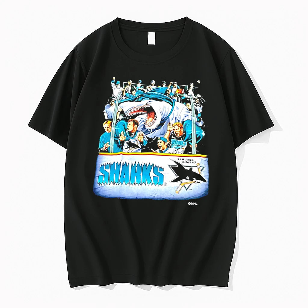 Officials San Jose Sharks The King Of Shark Nhl Hockey Tee Premium T Shirt
