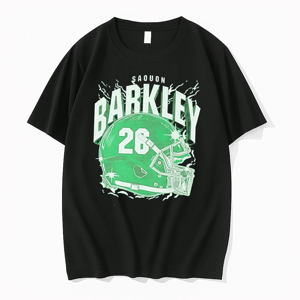 Officials Saquon Barkley 26 Philadelphia Eagles Retro Helmet Tee Premium T Shirt