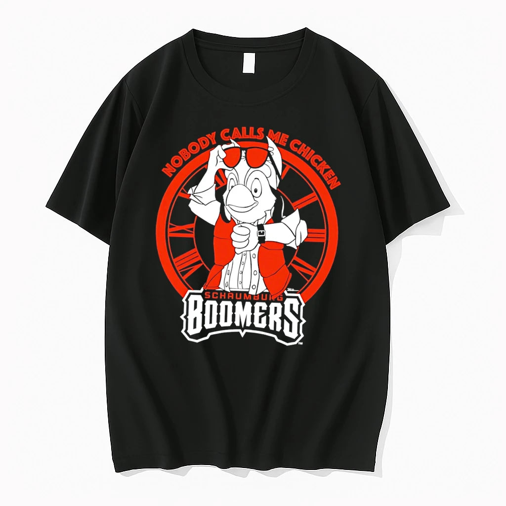 Officials Schaumburg Boomers Nobody Calls Me Chicken Back To The Future Tee