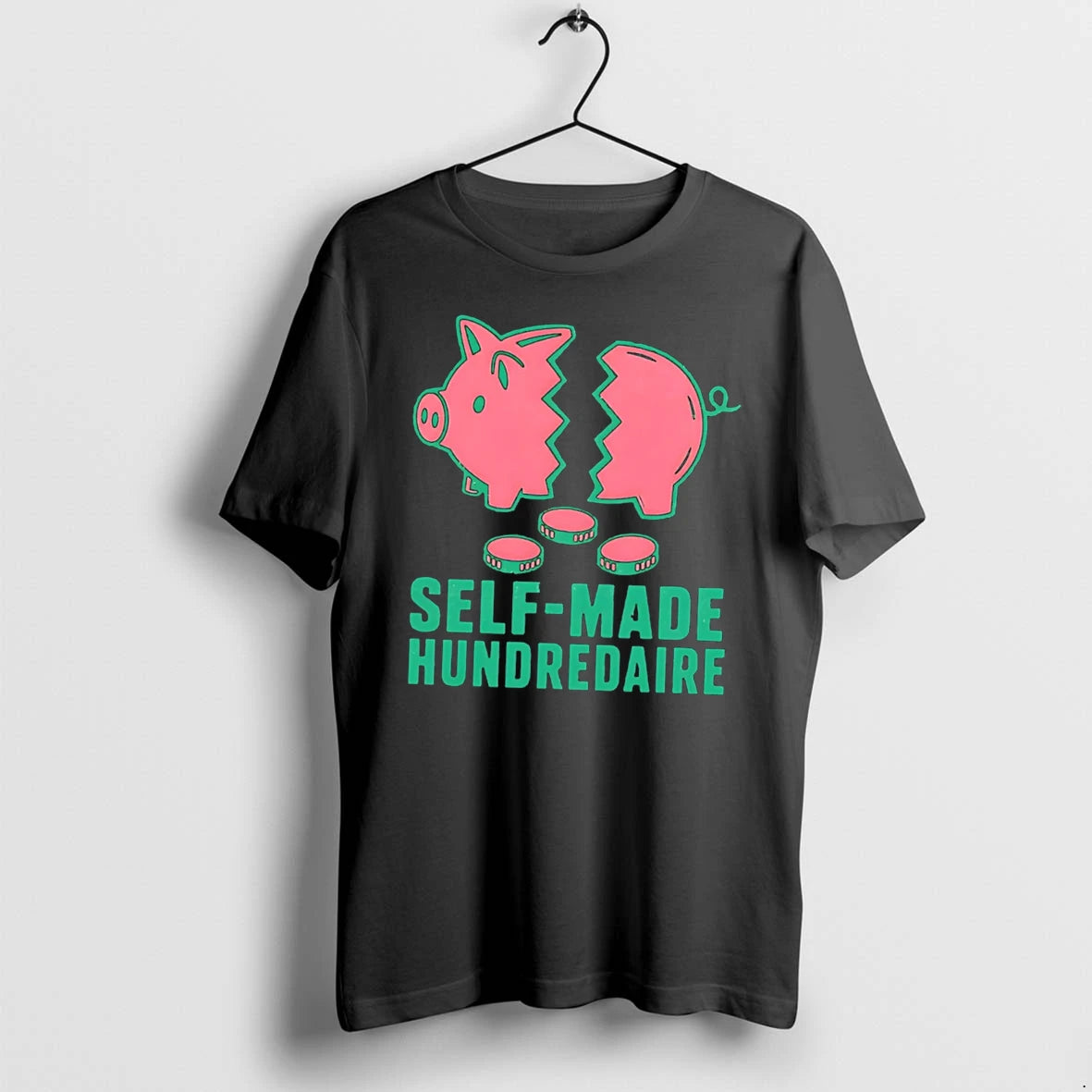 Officials Self Made Hundredaire Piggy Bank Money Savings Tee Premium T Shirt