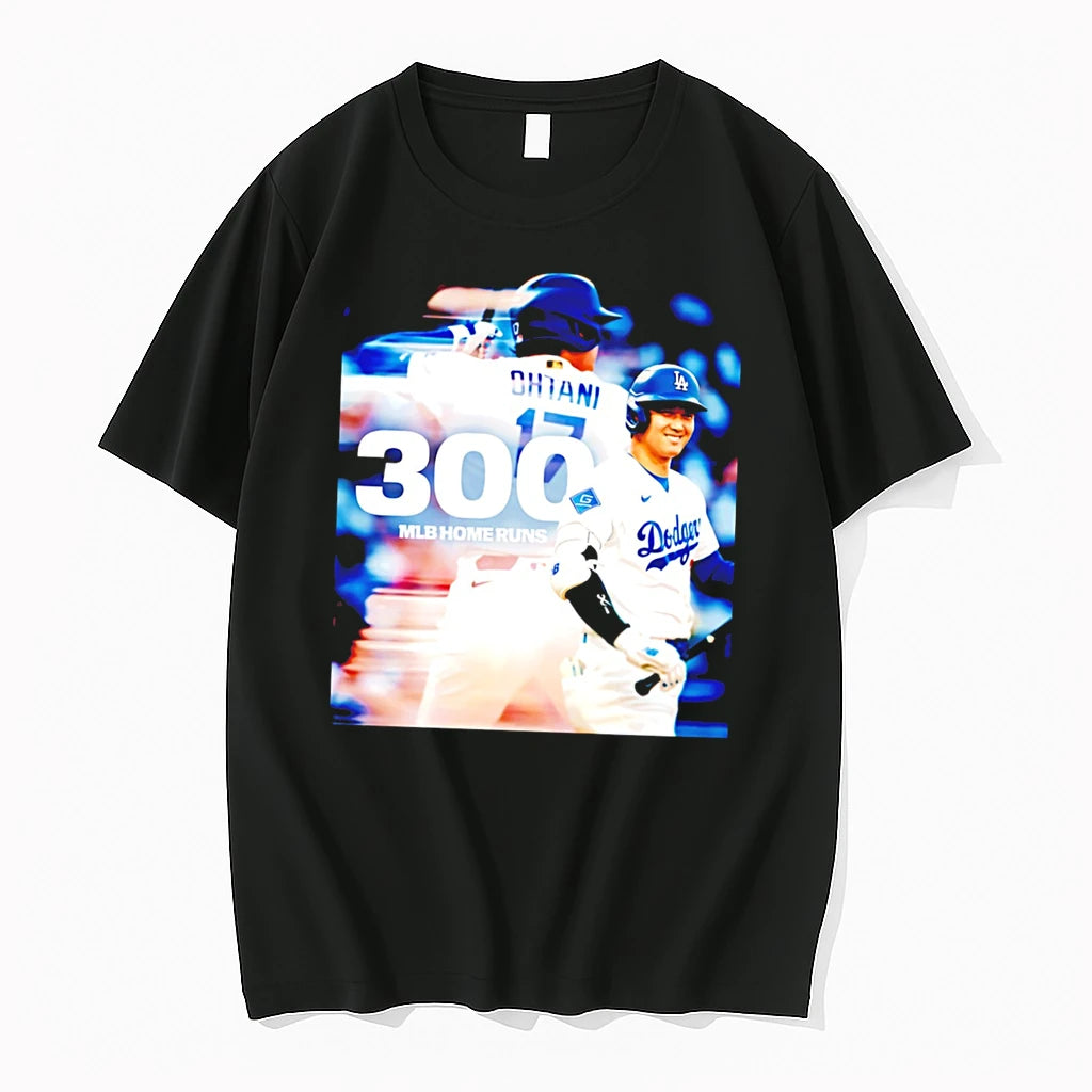Officials Shohei Ohtani 300 Mlb Home Runs Los Angeles Dodgers Tee Premium T Shirt