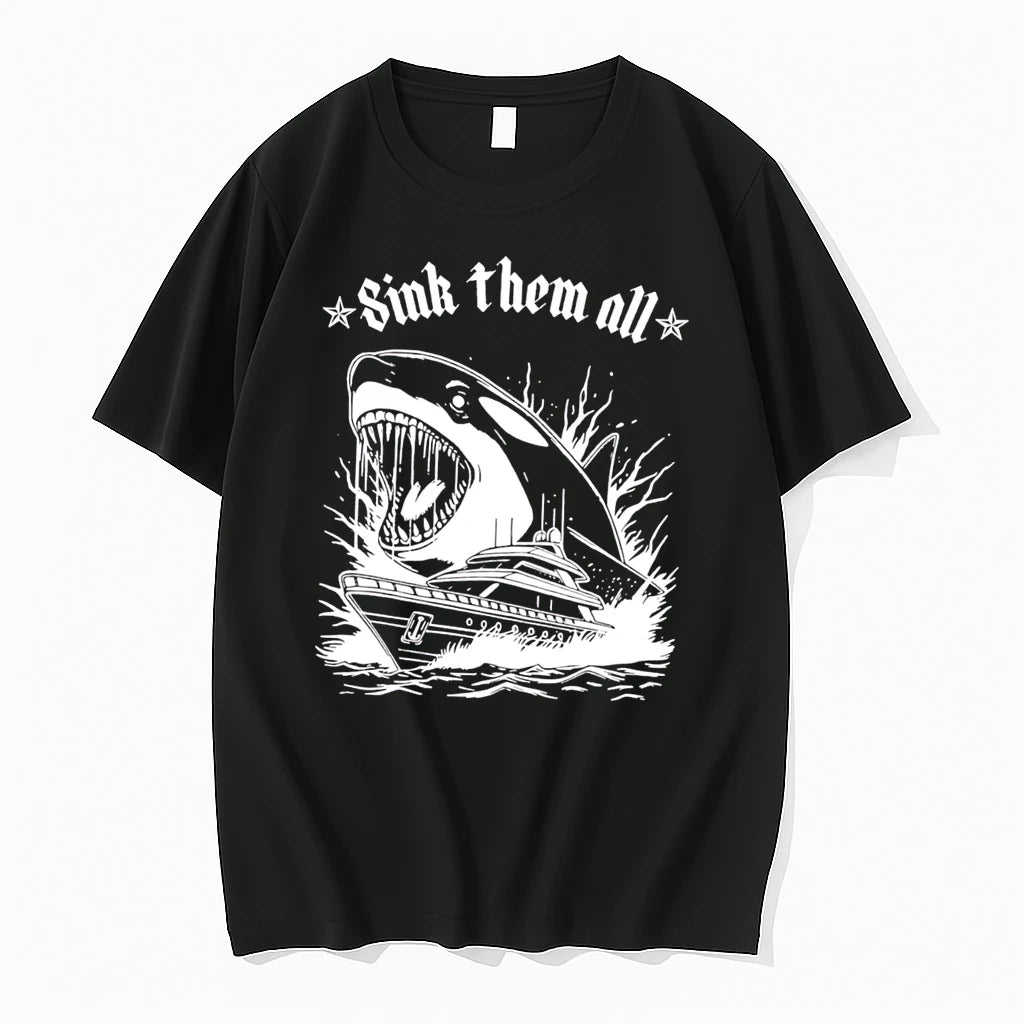 Officials Sink Them All Orca Whale Attacking Luxury Yacht Tee Premium T Shirt