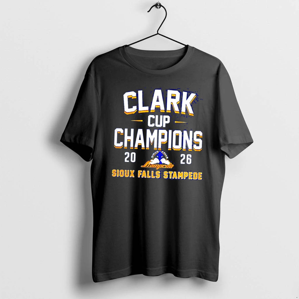 Officials Sioux Falls Stampede 2026 Clark Cup Champions Hockey Tee Premium T Shirt