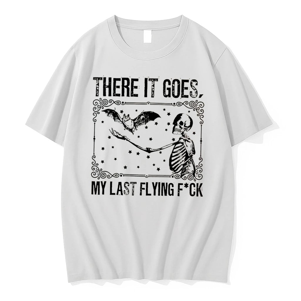 Officials Skeleton Bat There It Goes My Last Flying Fuck Tee Premium T Shirt