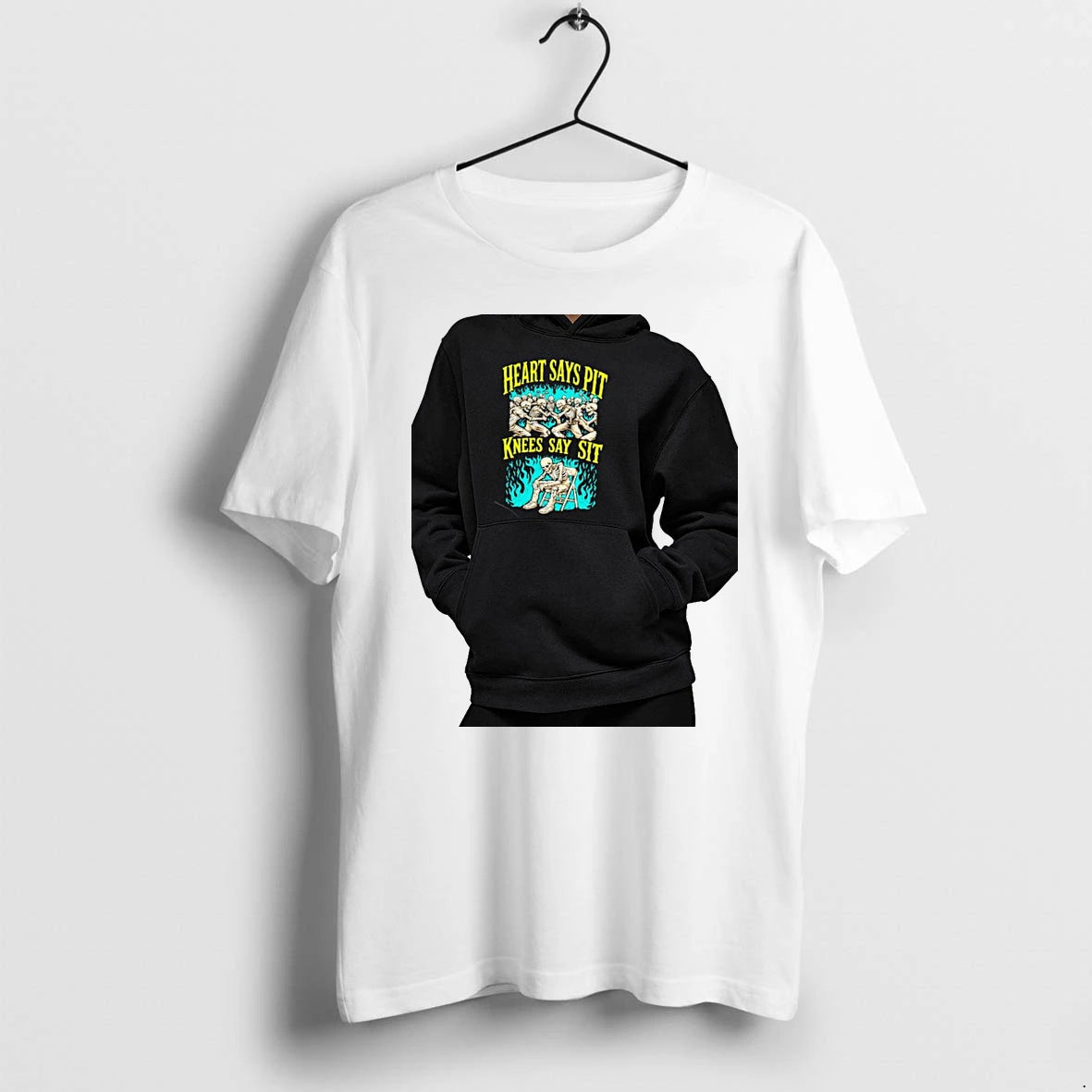 Officials Skeleton Heart Says Put Knees Say Sit Premium T Shirt