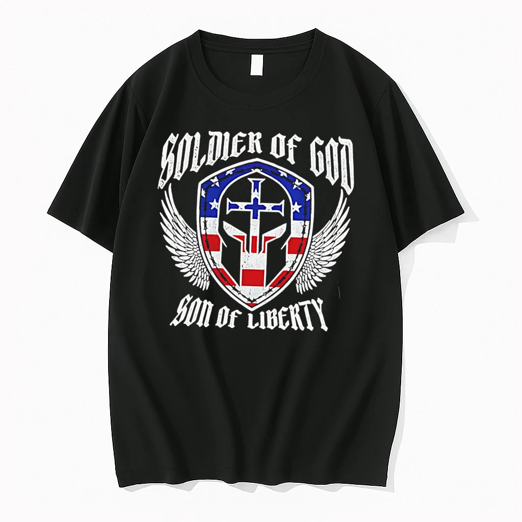 Officials Soldier Of God Son Of Liberty Christ Tee Premium T Shirt