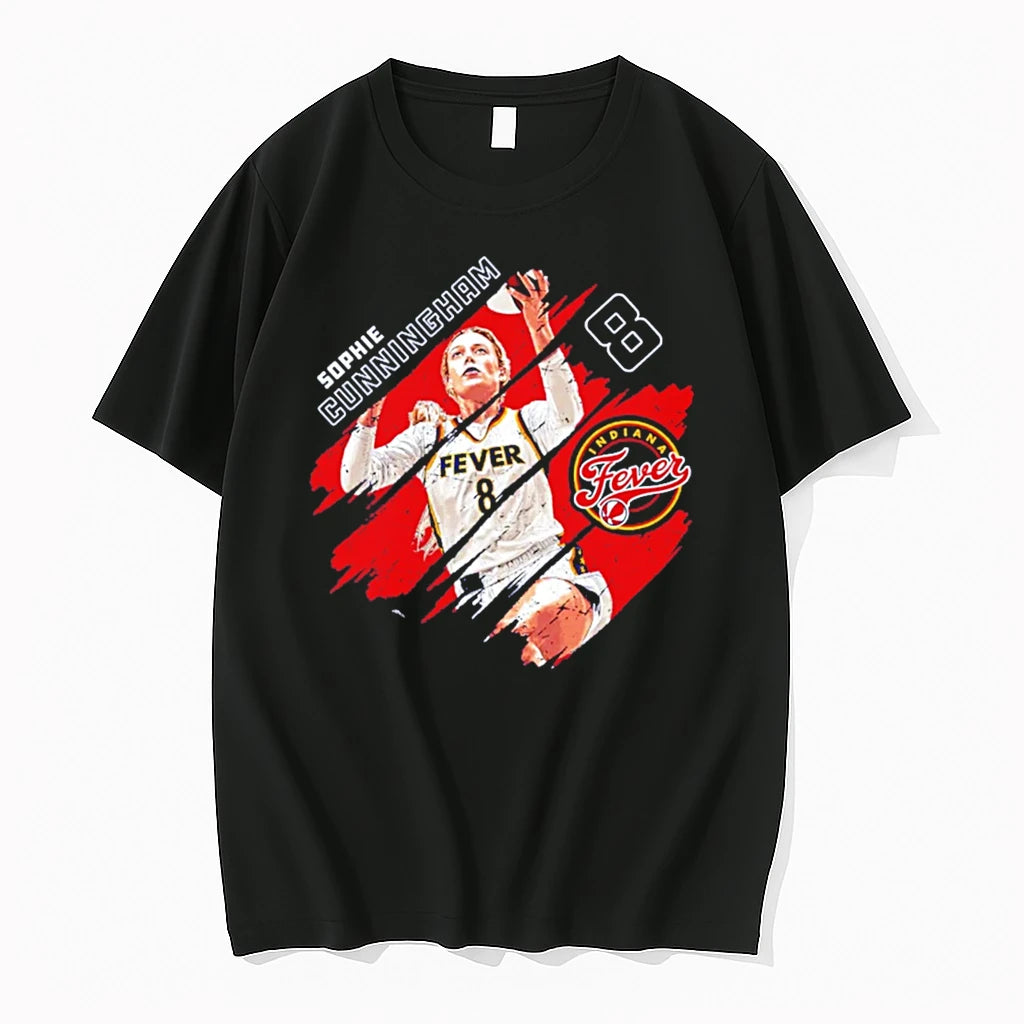 Officials Sophie Cunningham Indiana Fever Stripes Tee Premium T Shirt