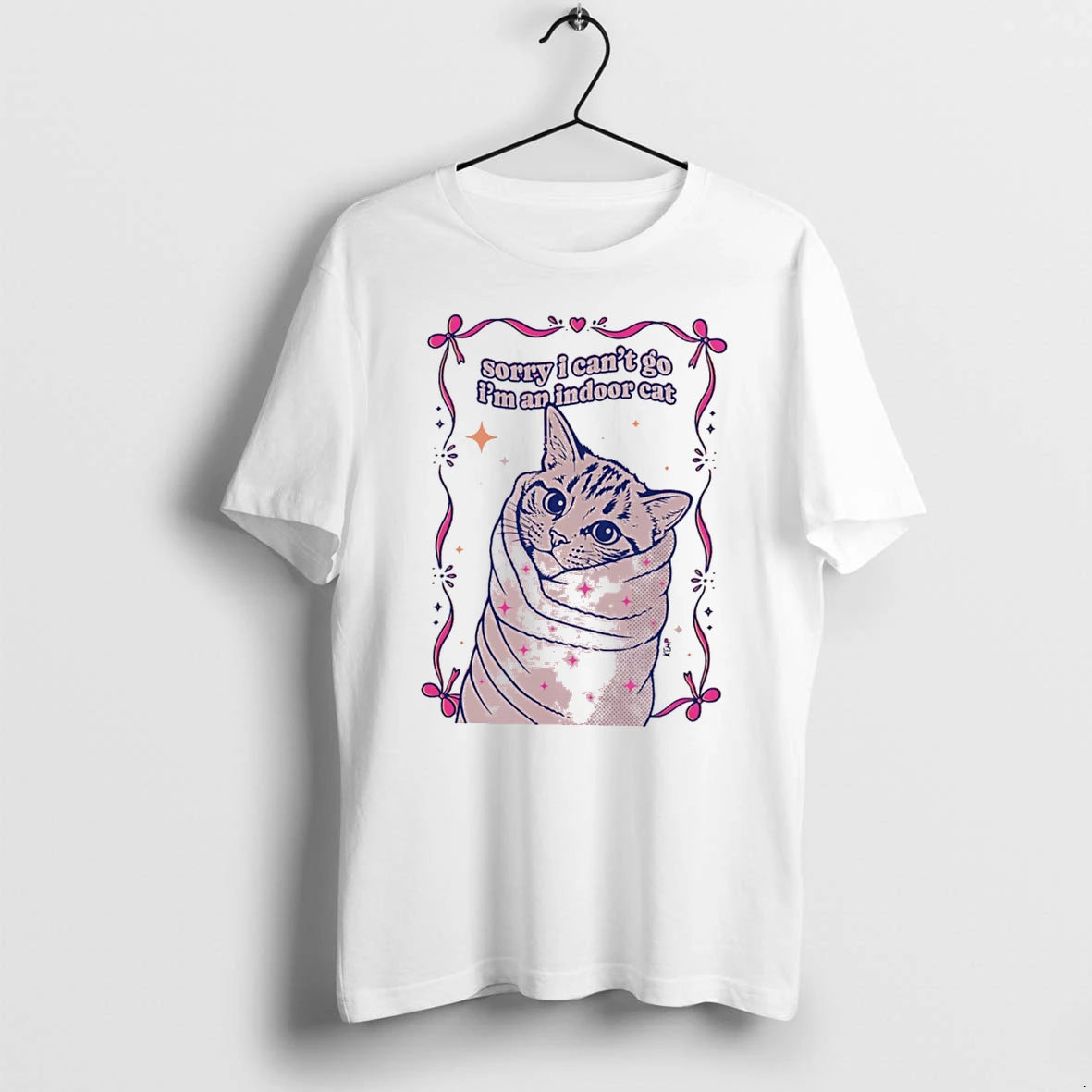 Officials Sorry I Cant Go Im An Indoor Cat Kitten Wrap Tee