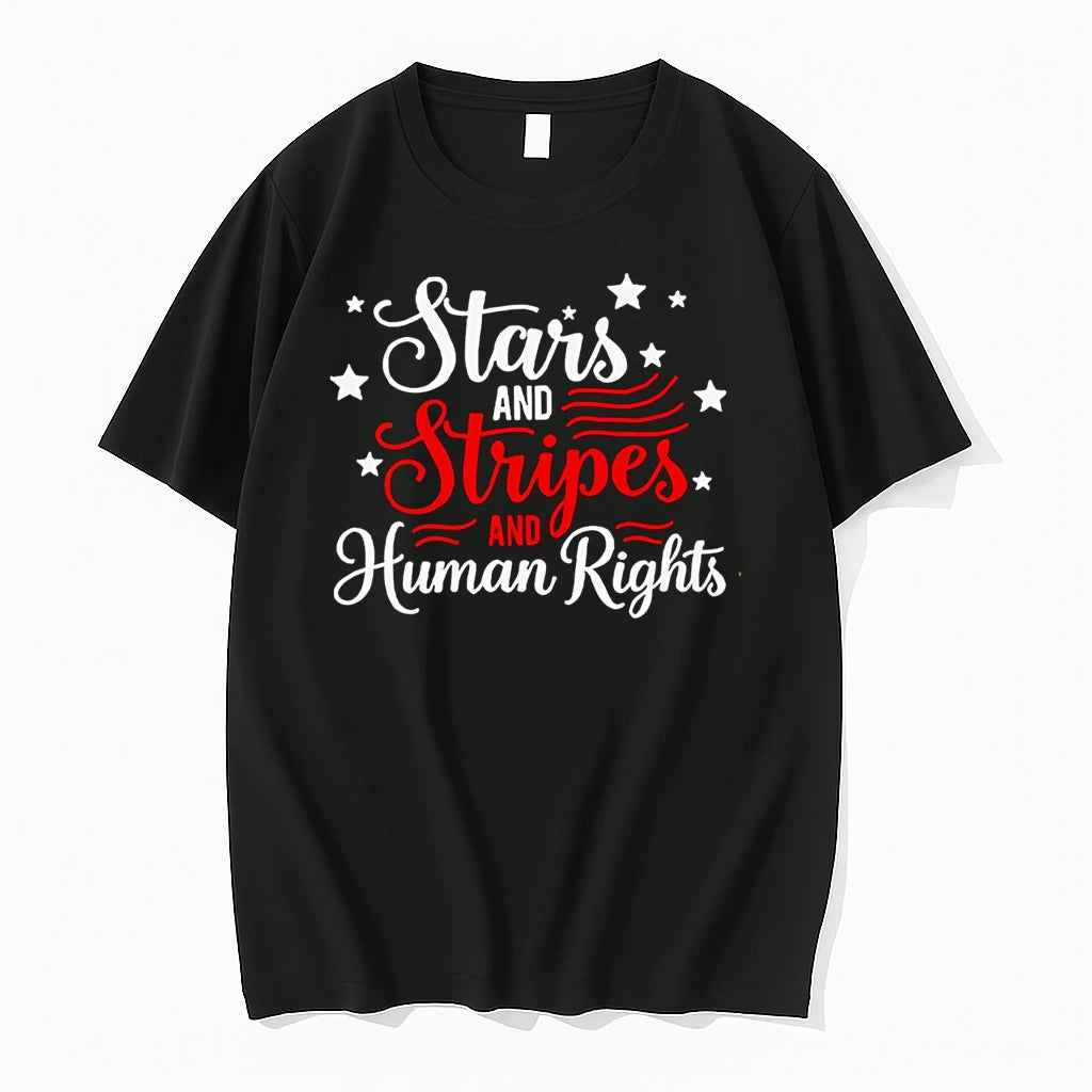 Officials Stars And Stripes And Human Rights Premium T Shirt